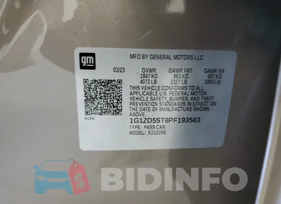 1G1ZD5ST8PF193563 Photo# 12