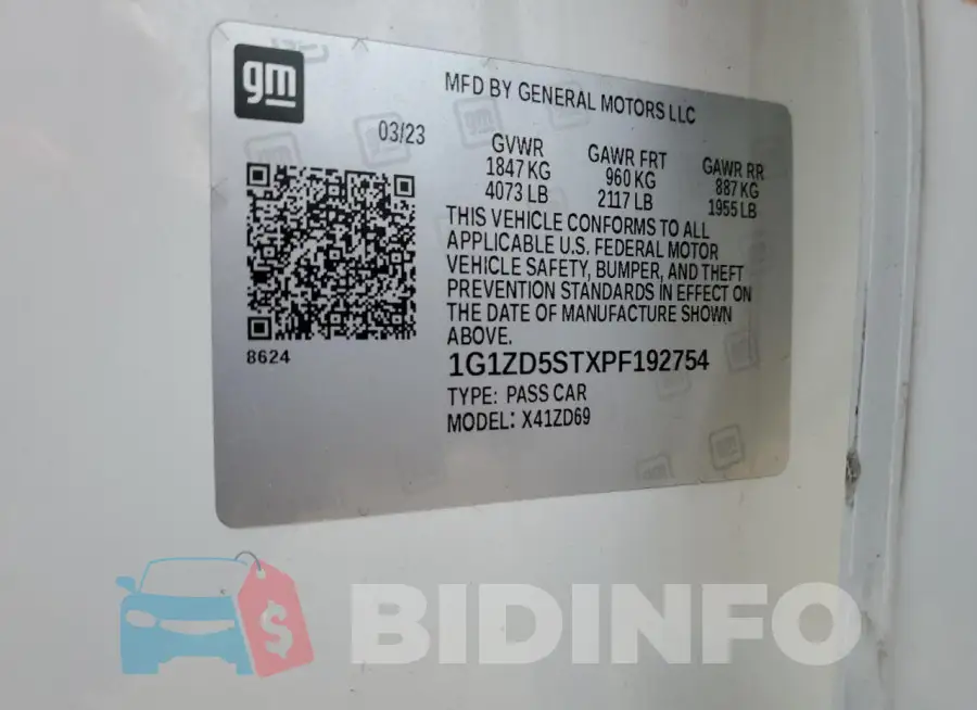 1G1ZD5STXPF192754 Photo# 13