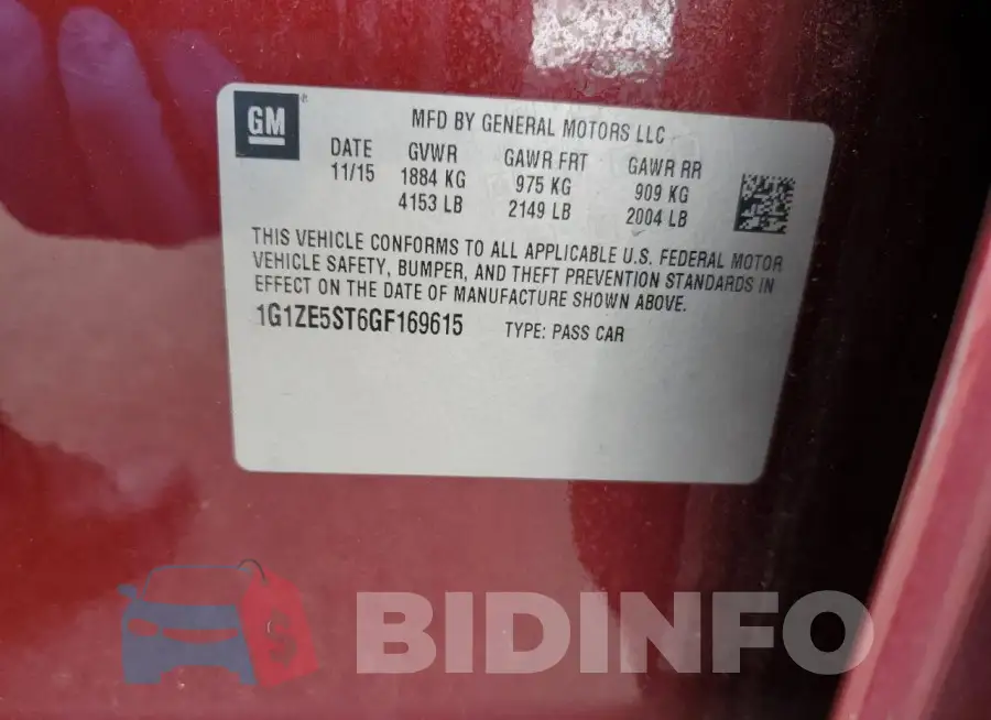 1G1ZE5ST6GF169615 Photo# 12