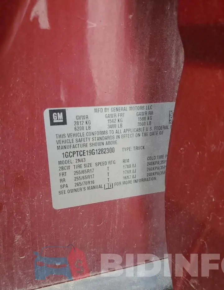 1GCPTCE19G1282300 Photo# 12