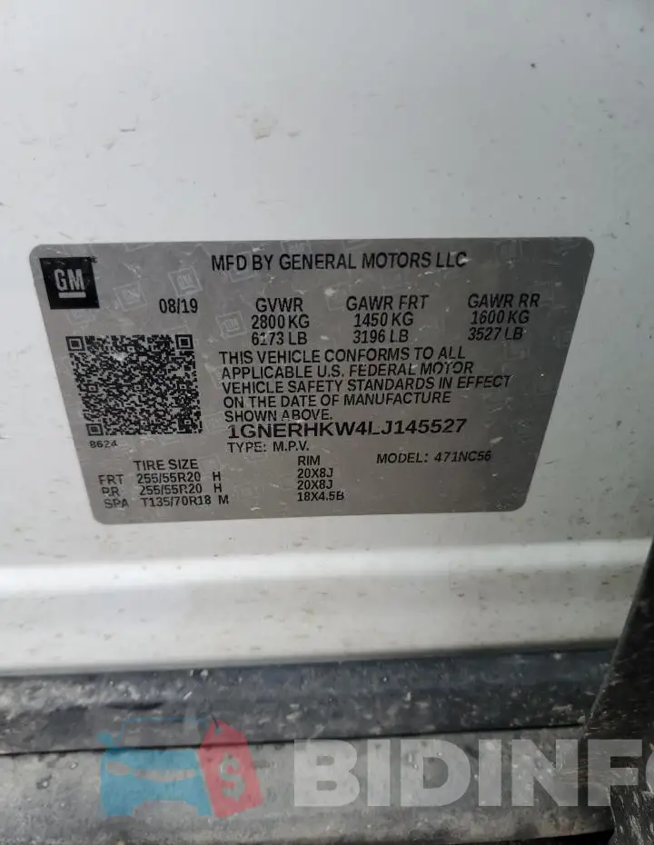 1GNERHKW4LJ145527 Photo# 13