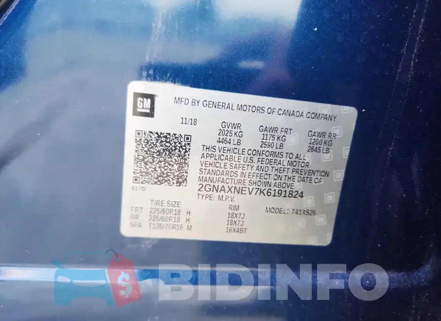 2GNAXNEV7K6191824 Photo# 12