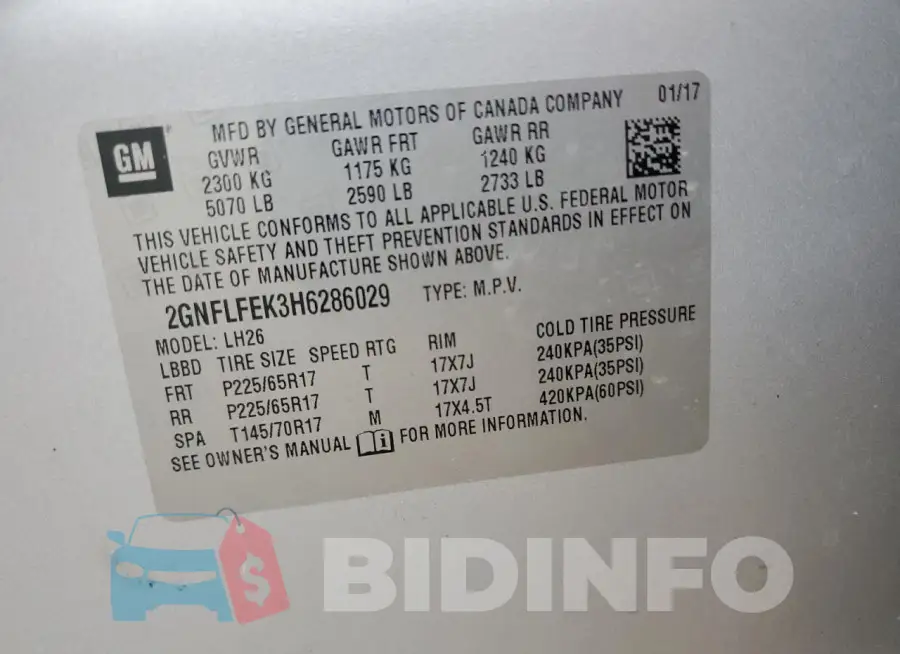 2GNFLFEK3H6286029 Photo# 13
