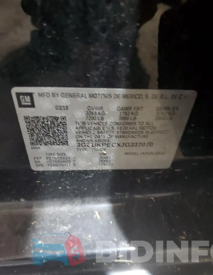 3GCUKPECXJG337070 Photo# 12