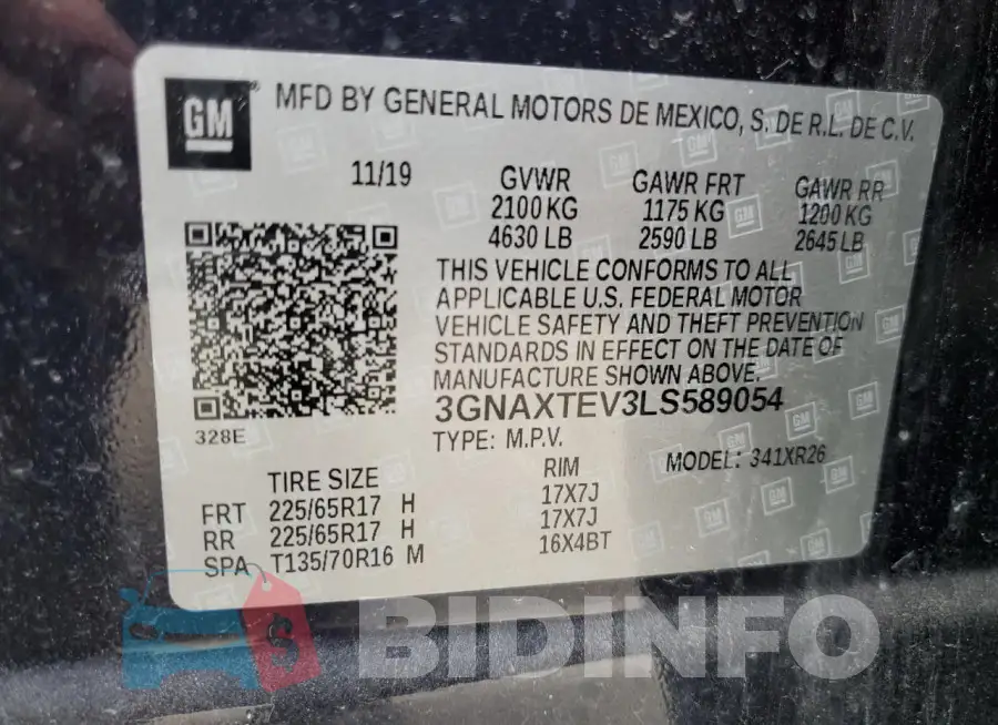 3GNAXTEV3LS589054 Photo# 13
