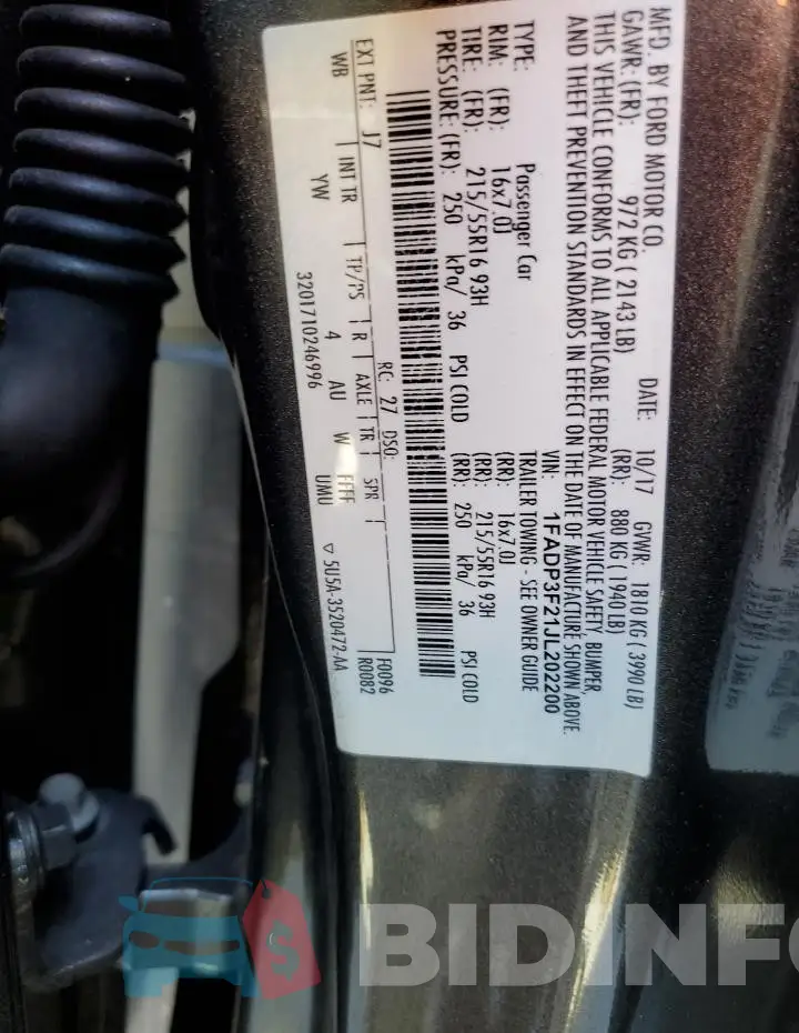 1FADP3F21JL202200 Photo# 12