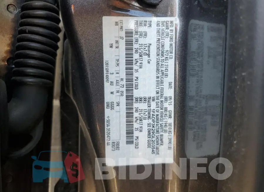 1FADP3K29GL203545 Photo# 12