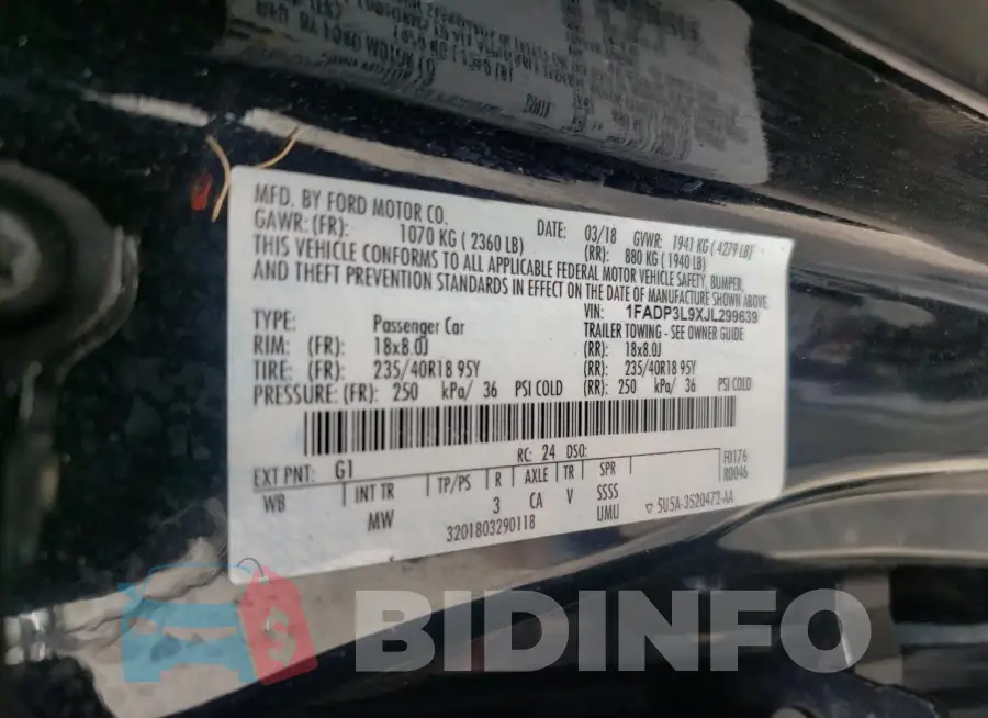 1FADP3L9XJL299639 Photo# 12
