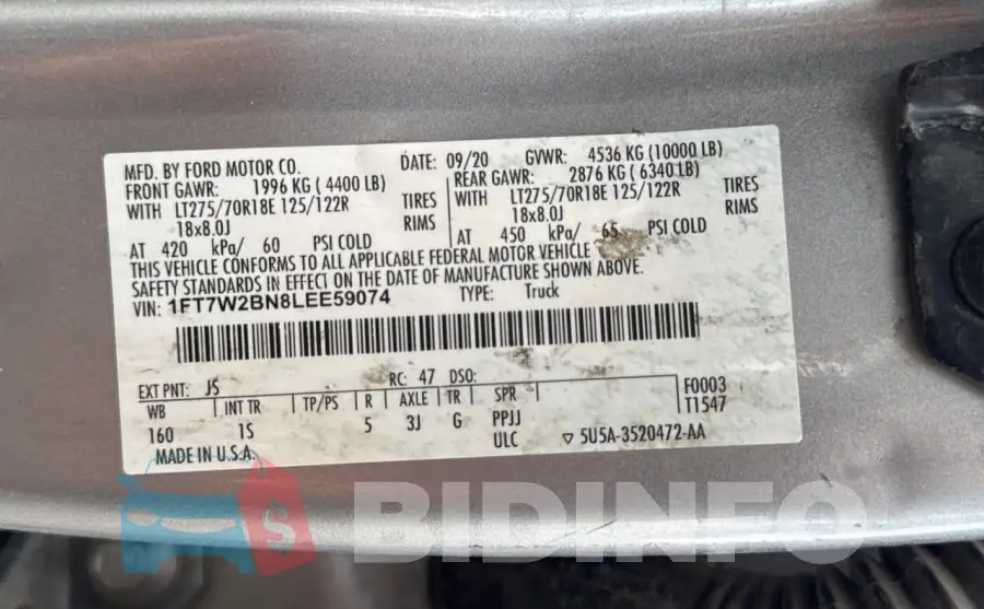 1FT7W2BN8LEE59074 Photo# 10
