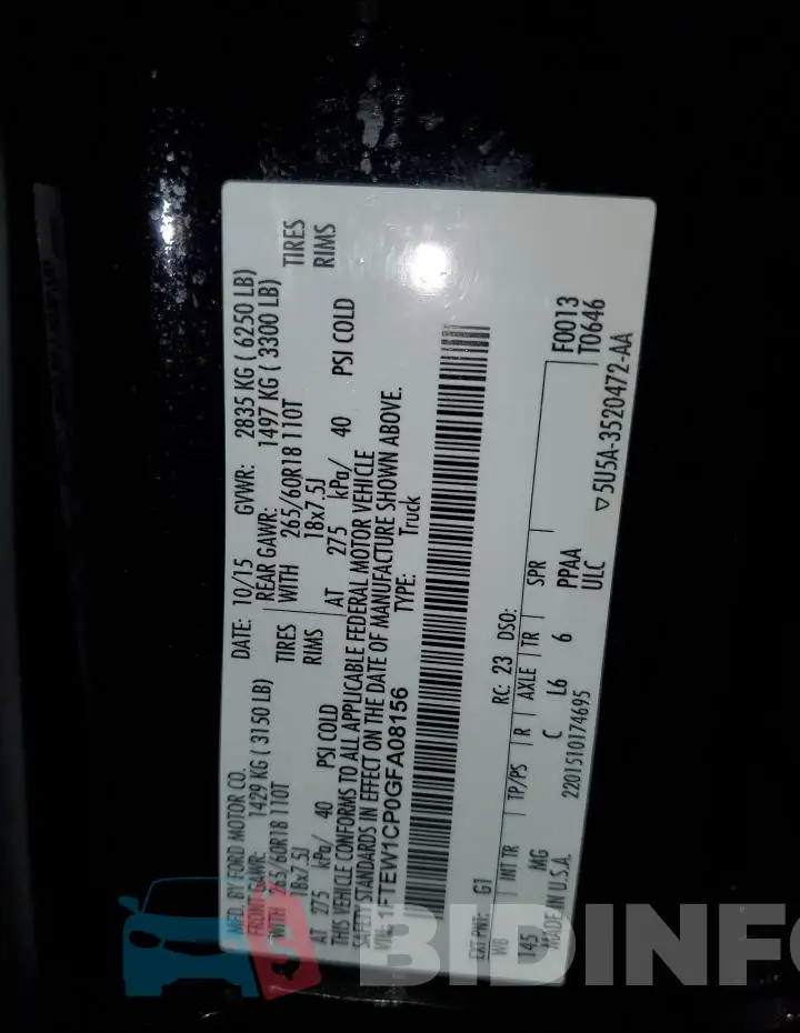 1FTEW1CP0GFA08156 Photo# 13