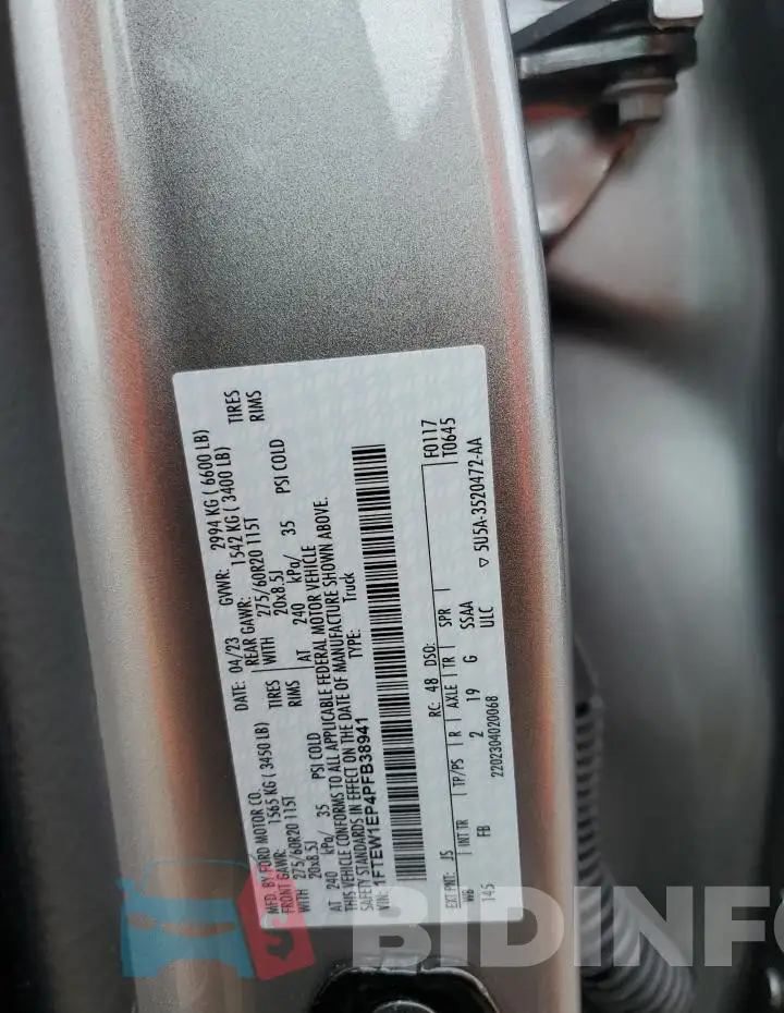 1FTEW1EP4PFB38941 Photo# 12