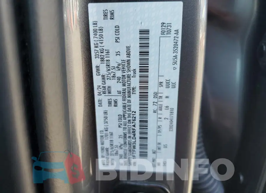 1FTFW3LD4RFA76212 Photo# 12