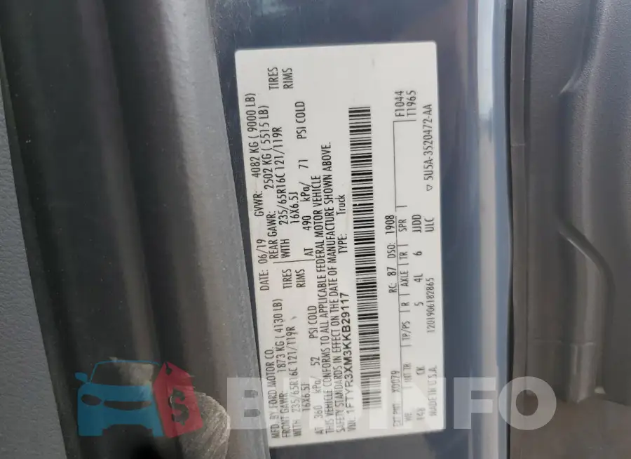 1FTYR3XM3KKB29117 Photo# 13