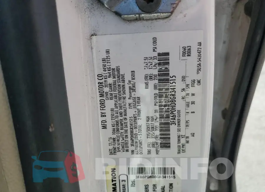 3FA6P0HD8GR341515 Photo# 12