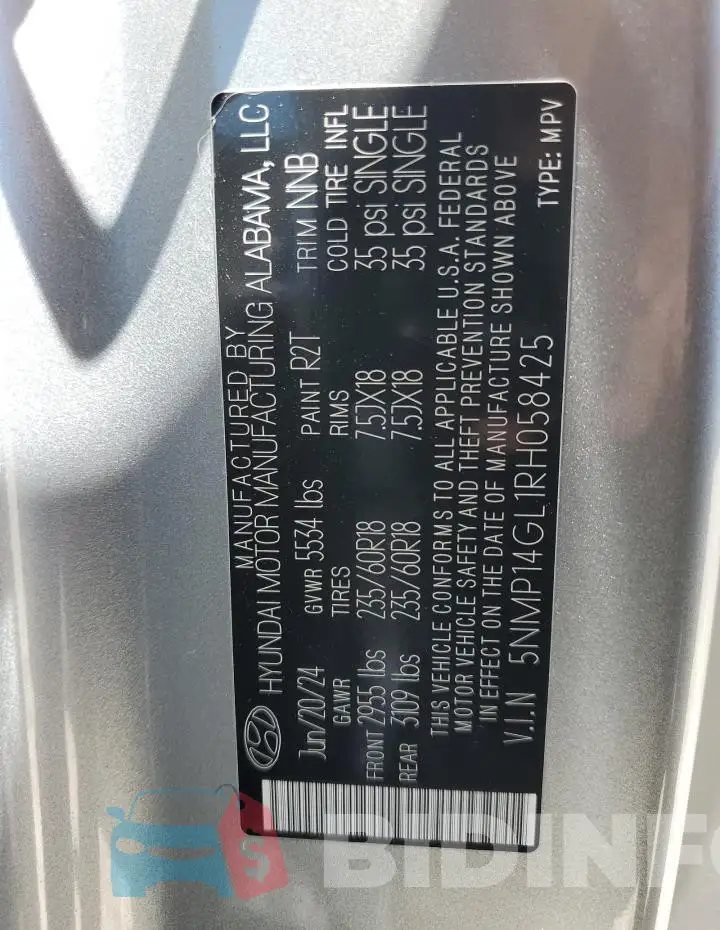 5NMP14GL1RH058425 Photo# 14