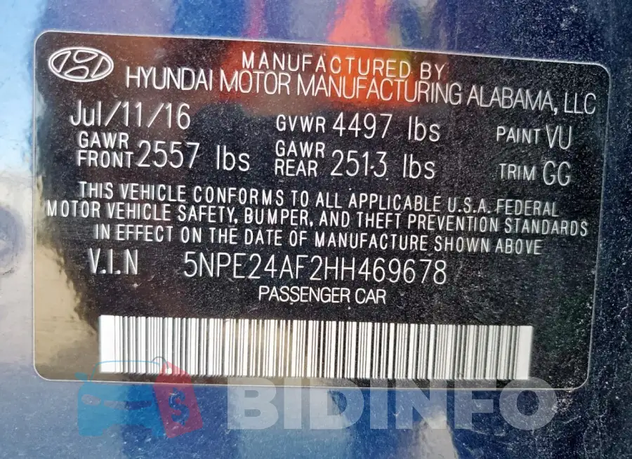 5NPE24AF2HH469678 Photo# 13