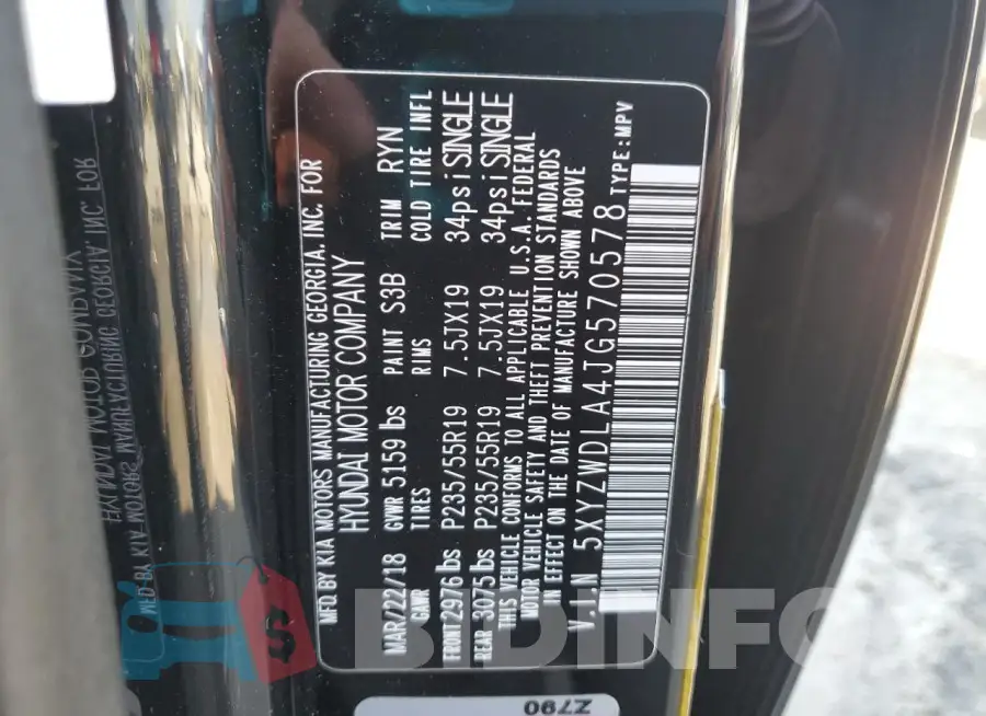 5XYZWDLA4JG570578 Photo# 14