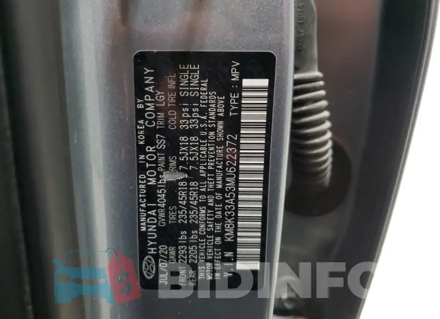KM8K33A53MU622372 Photo# 13