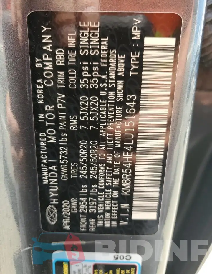 KM8R54HE4LU151643 Photo# 13