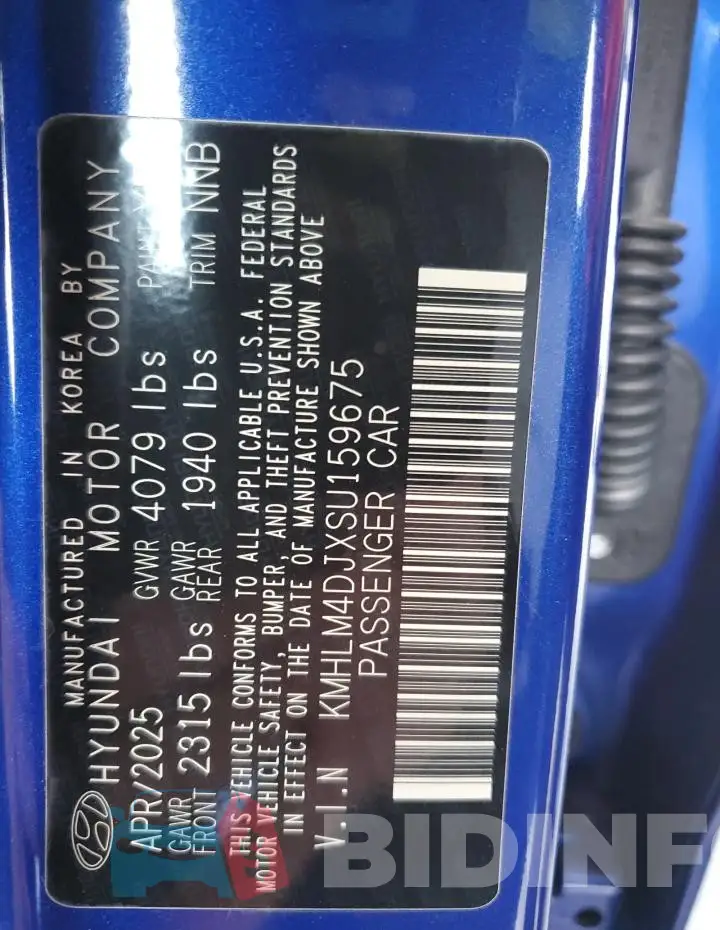 KMHLM4DJXSU159675 Photo# 13
