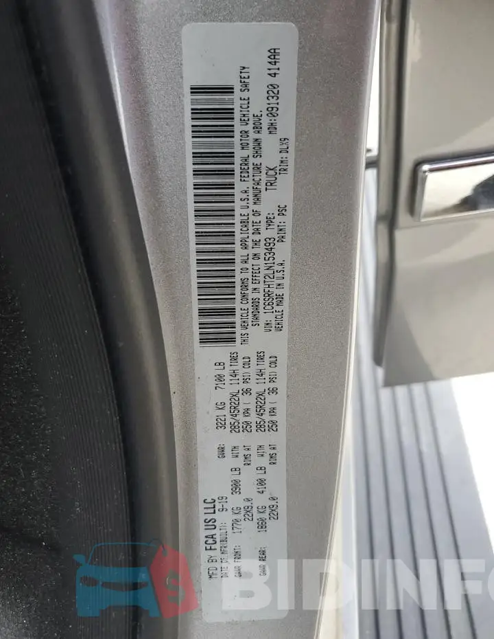 1C6SRFHT2LN153493 Photo# 13