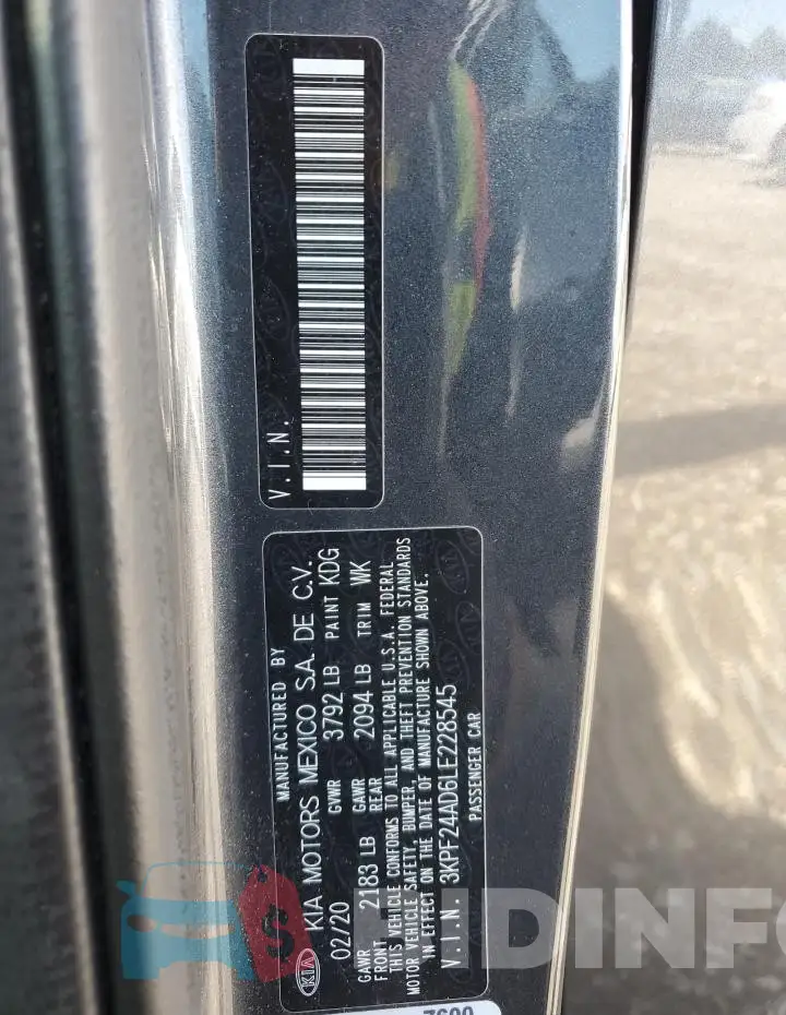 3KPF24AD6LE228545 Photo# 12