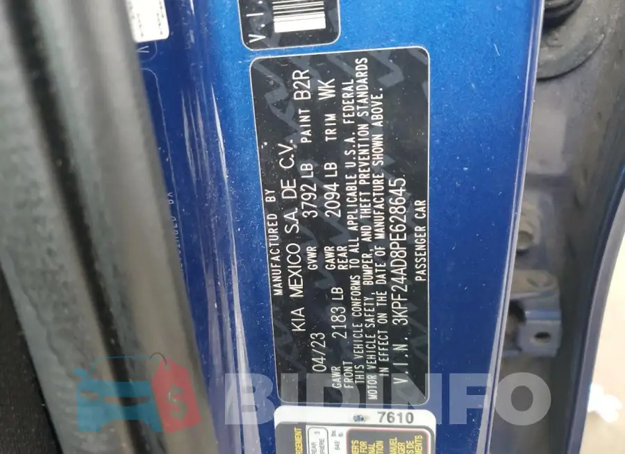 3KPF24AD8PE628645 Photo# 12
