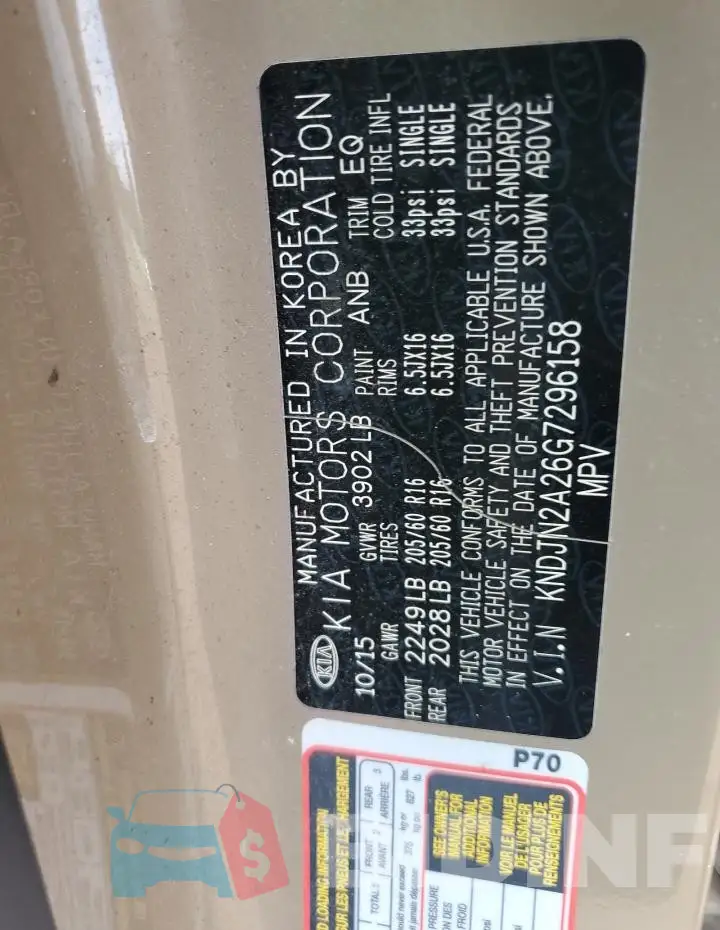 KNDJN2A26G7296158 Photo# 13