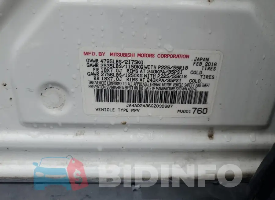 JA4AD2A36GZ030987 Photo# 13