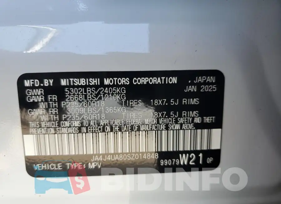 JA4J4UA80SZ014848 Photo# 14