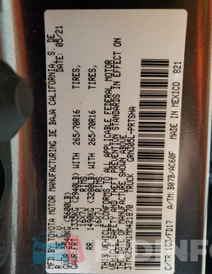 3TMCZ5AN1MM421870 Photo# 12