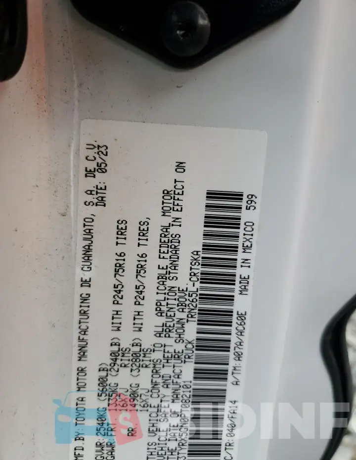 3TYRX5GN0PT082101 Photo# 13