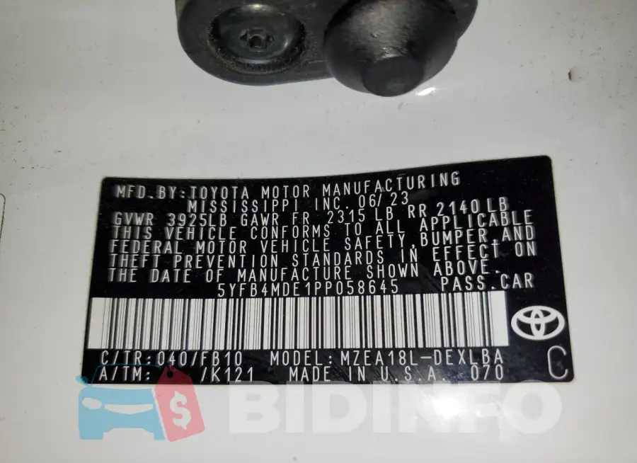 5YFB4MDE1PP058645 Photo# 12