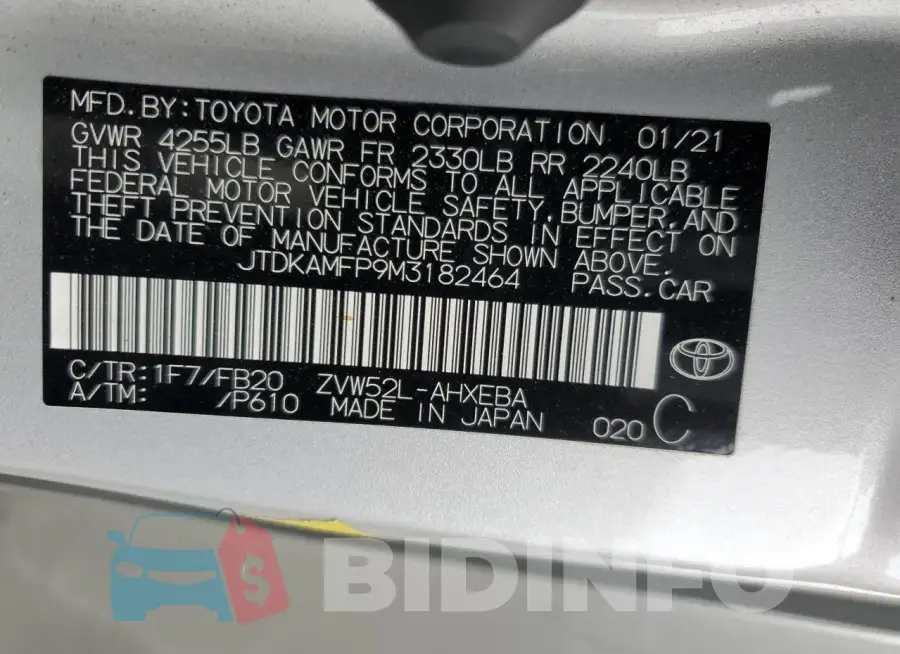 JTDKAMFP9M3182464 Photo# 12