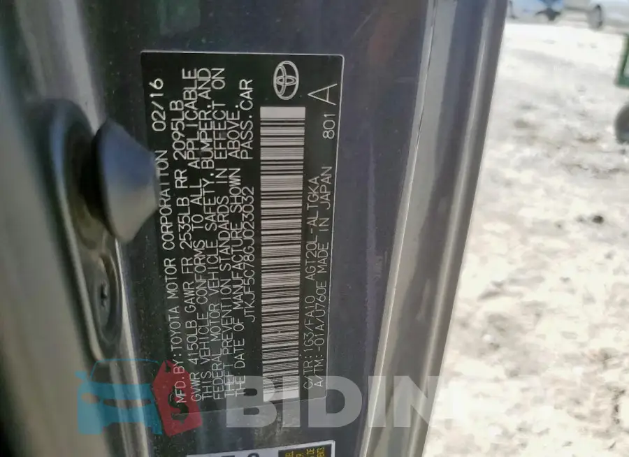 JTKJF5C78GJ023032 Photo# 12