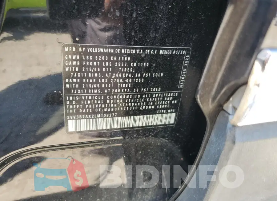 3VV3B7AX2LM108277 Photo# 13