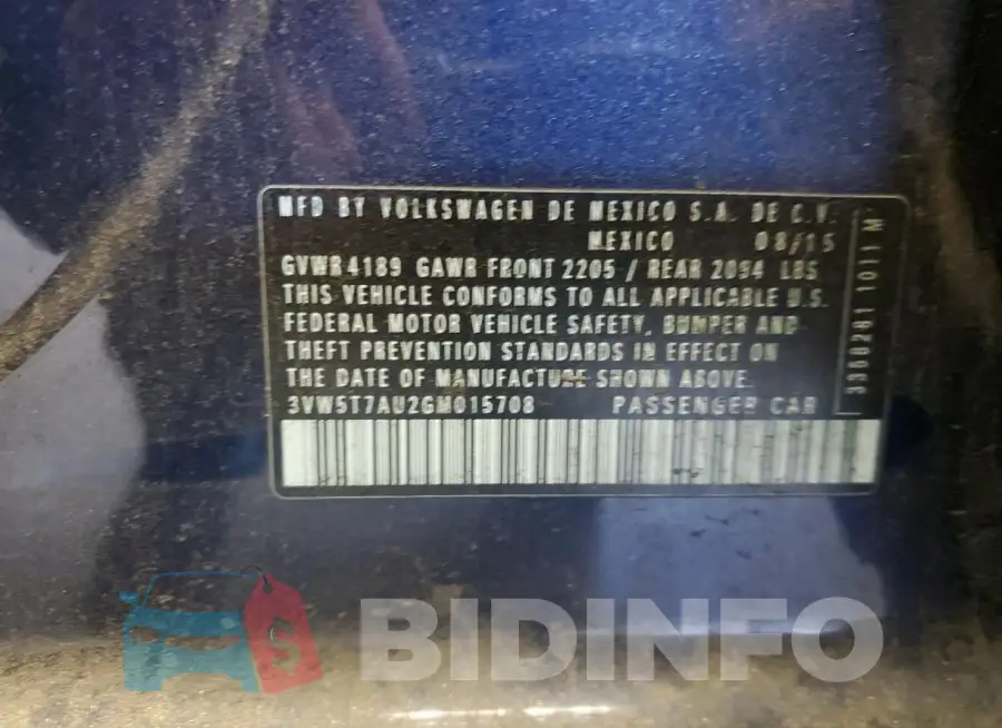 3VW5T7AU2GM015708 Photo# 12