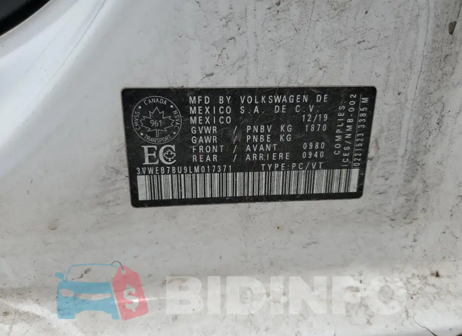 3VWEB7BU9LM017371 Photo# 13