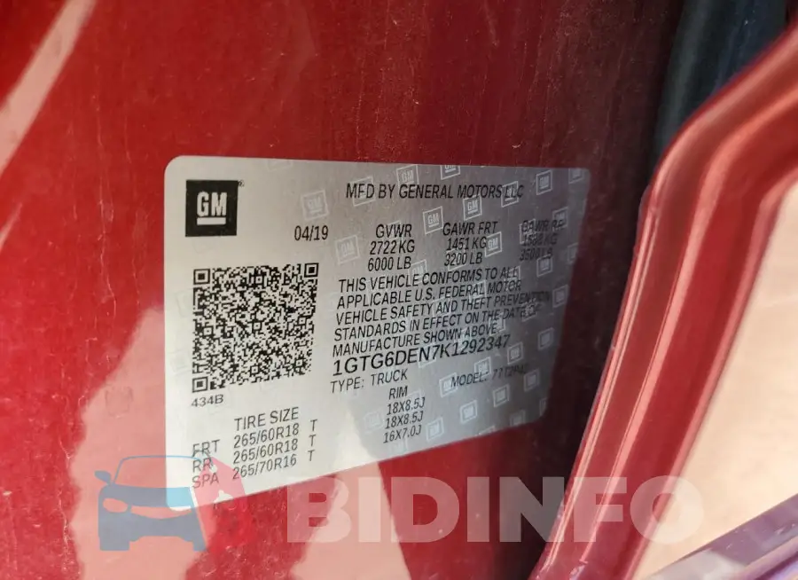 1GTG6DEN7K1292347 Photo# 12