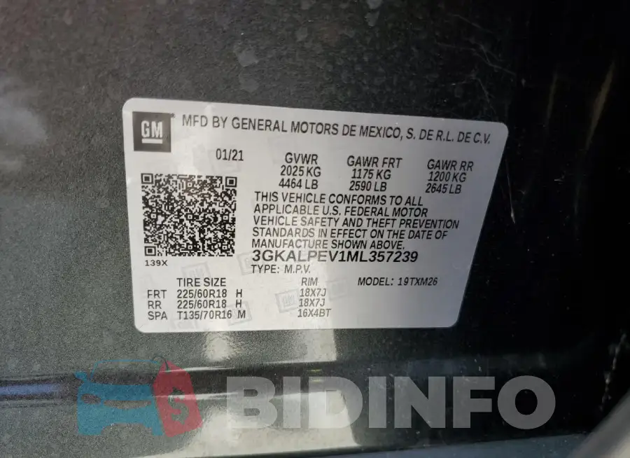3GKALPEV1ML357239 Photo# 13