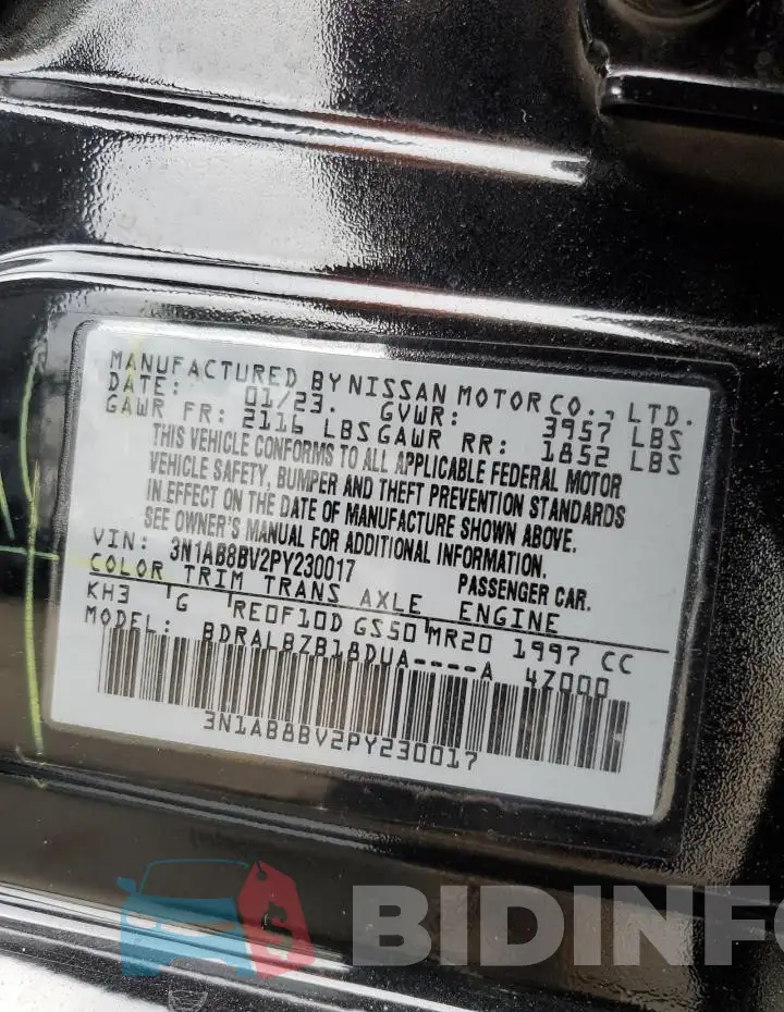 3N1AB8BV2PY230017 Photo# 13