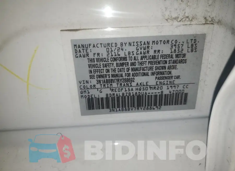 3N1AB8BV7RY288692 Photo# 12