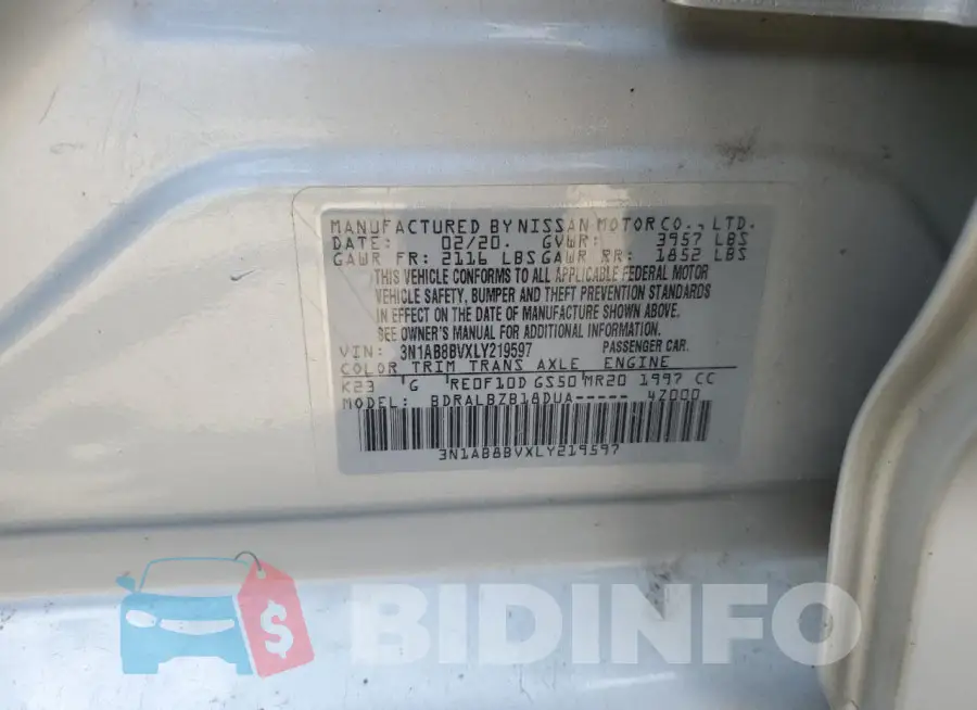 3N1AB8BVXLY219597 Photo# 12