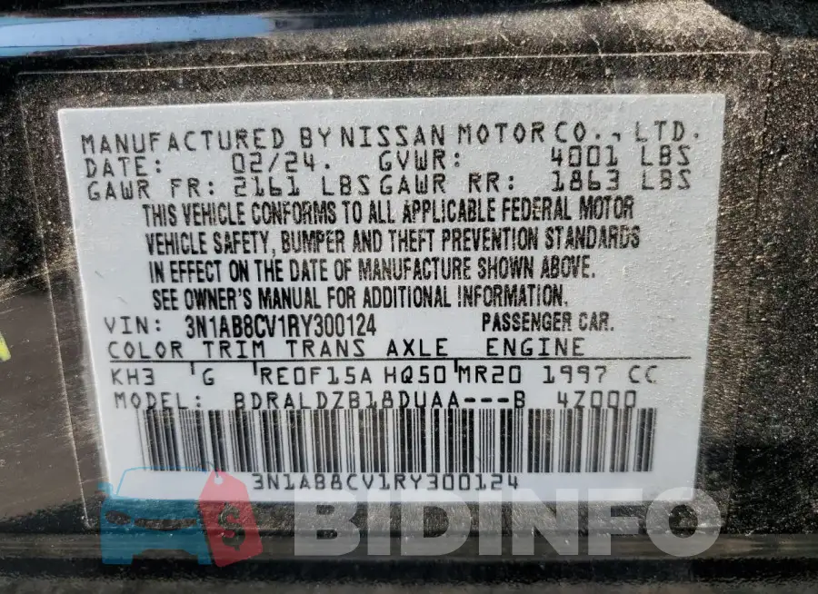 3N1AB8CV1RY300124 Photo# 12