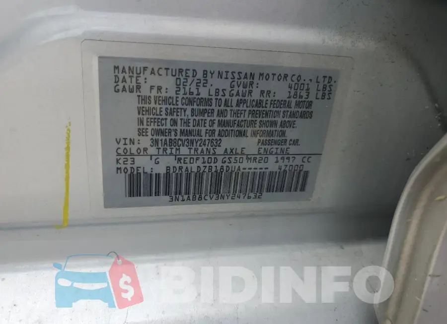 3N1AB8CV3NY247632 Photo# 12