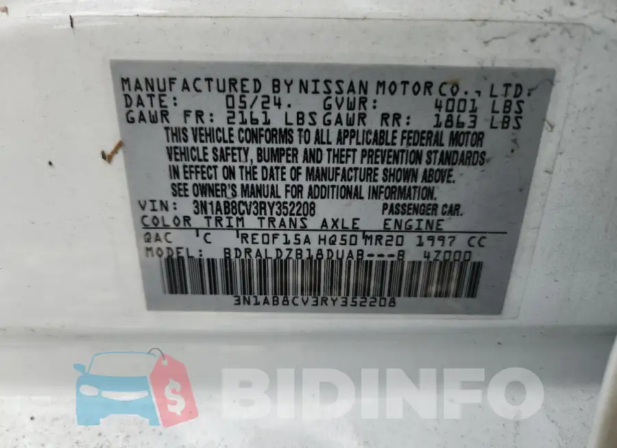 3N1AB8CV3RY352208 Photo# 13