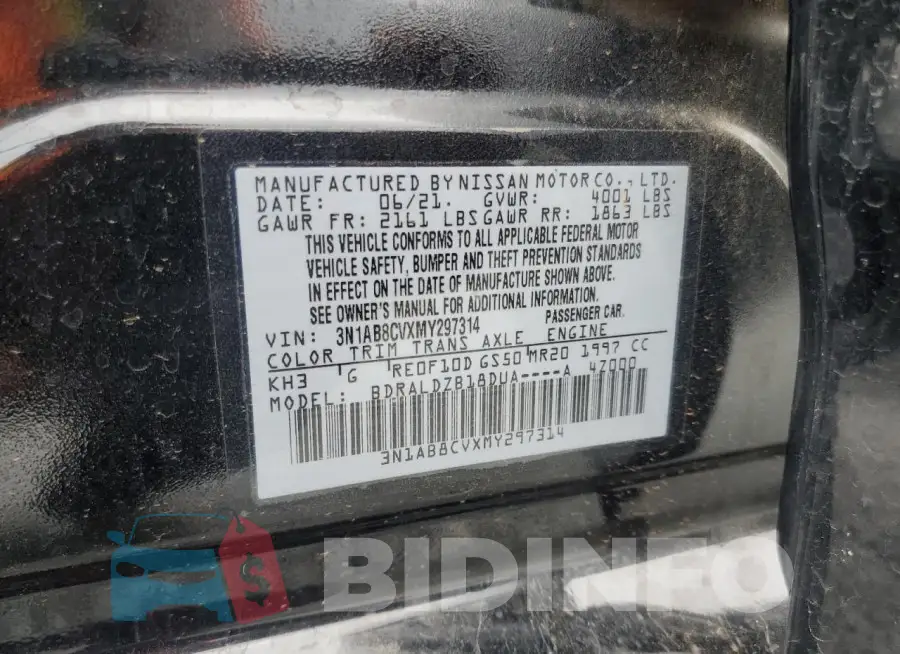 3N1AB8CVXMY297314 Photo# 12