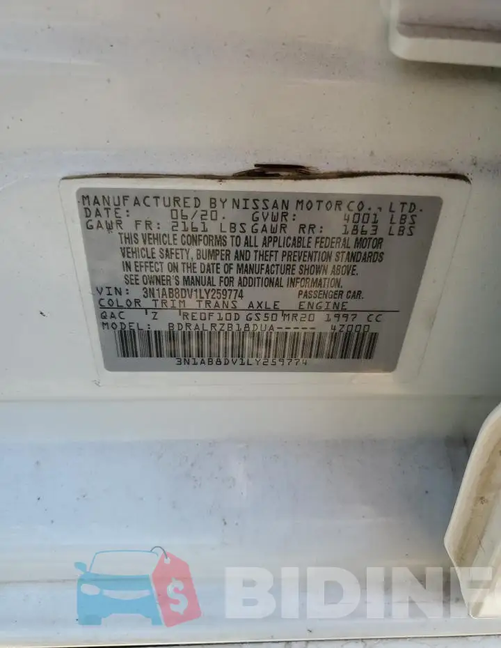 3N1AB8DV1LY259774 Photo# 13