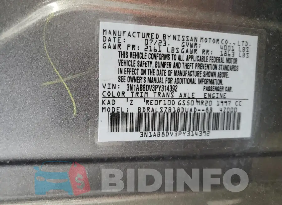 3N1AB8DV3PY314392 Photo# 12