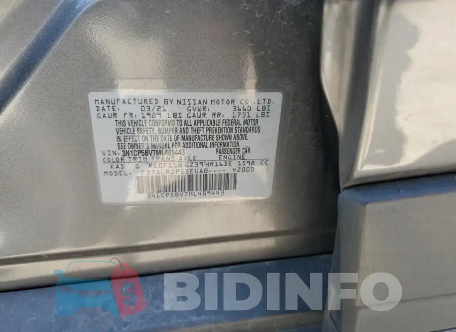 3N1CP5BV7ML489443 Photo# 13